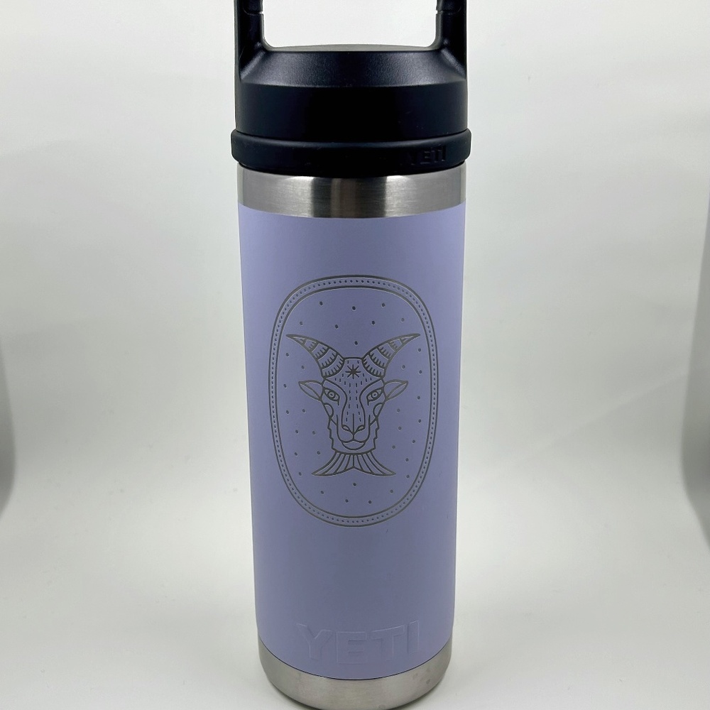 💜 YETI 18oz Rambler Water Bottle - COSMIC & CAPRICORN 💜